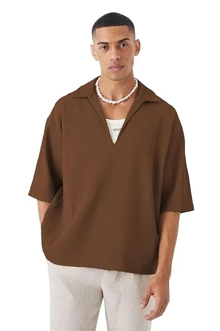Men's Polo Collar & Hip-Hop T-Shirt | Soft, Stretchable Fabric with Short Sleeves | Casually wear